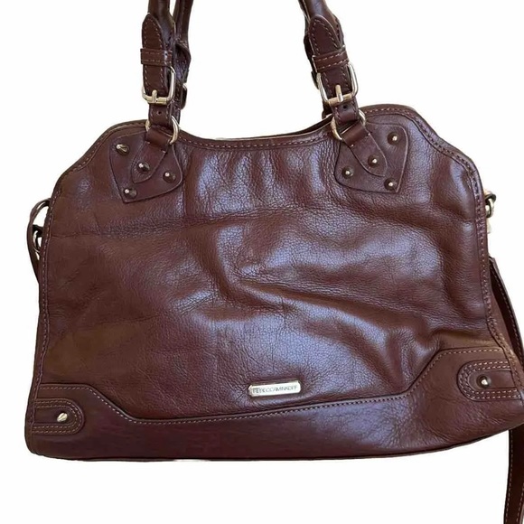 Rebecca Minkoff Pink Brown Leather Woven Bag Shoulder Bag Excellent Condition - Picture 2 of 7